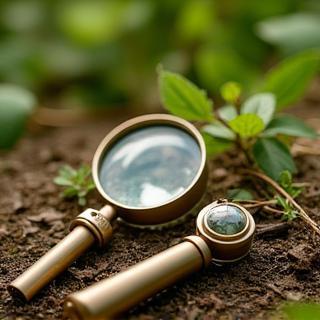 Nature explorer kit with magnifying glass and compass